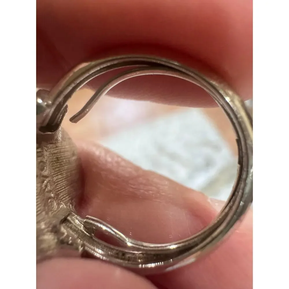 Vintage Avon Iridescent Abalone Shell Adjustable Ring